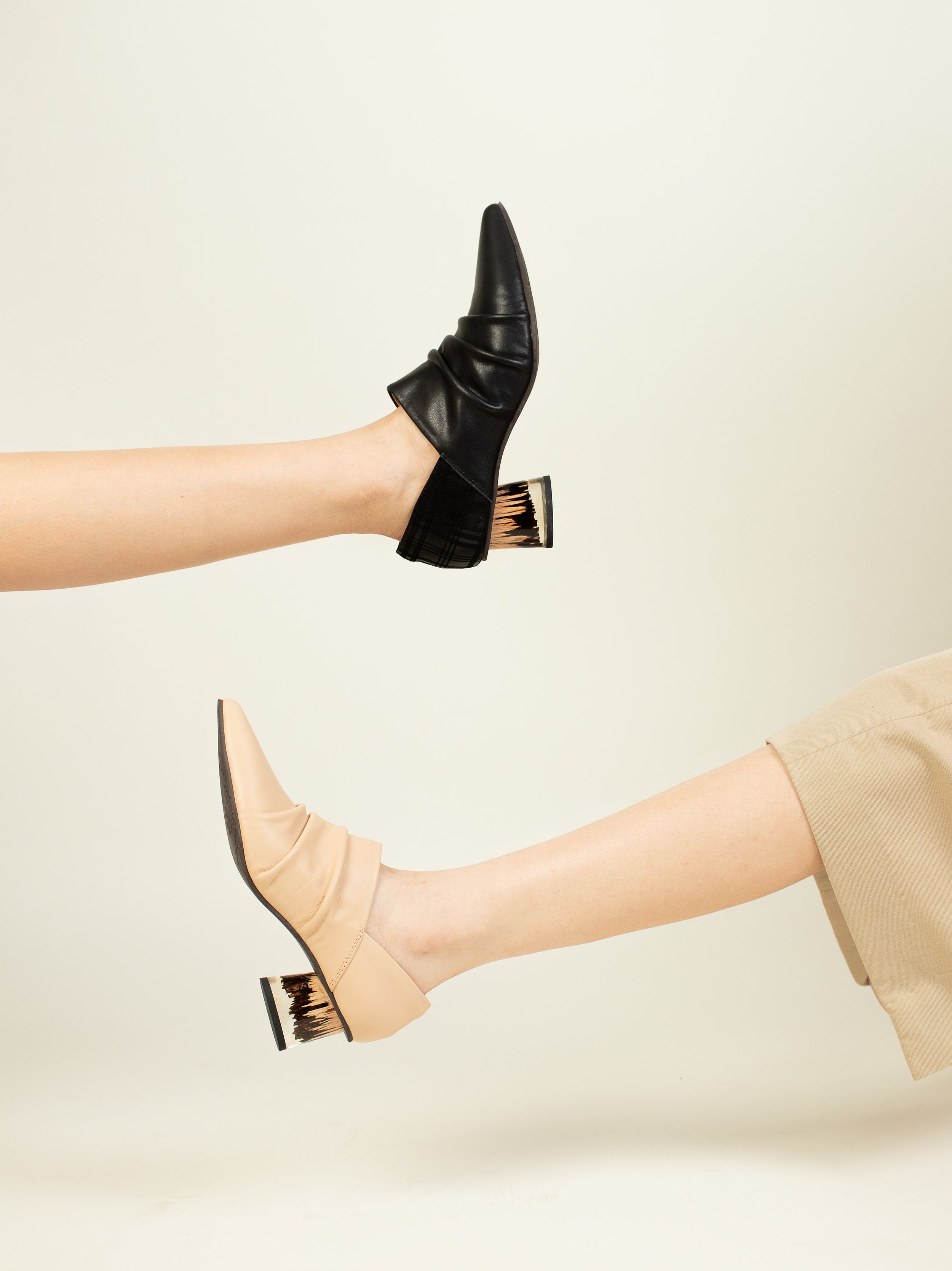 Draped Ground High-Heels