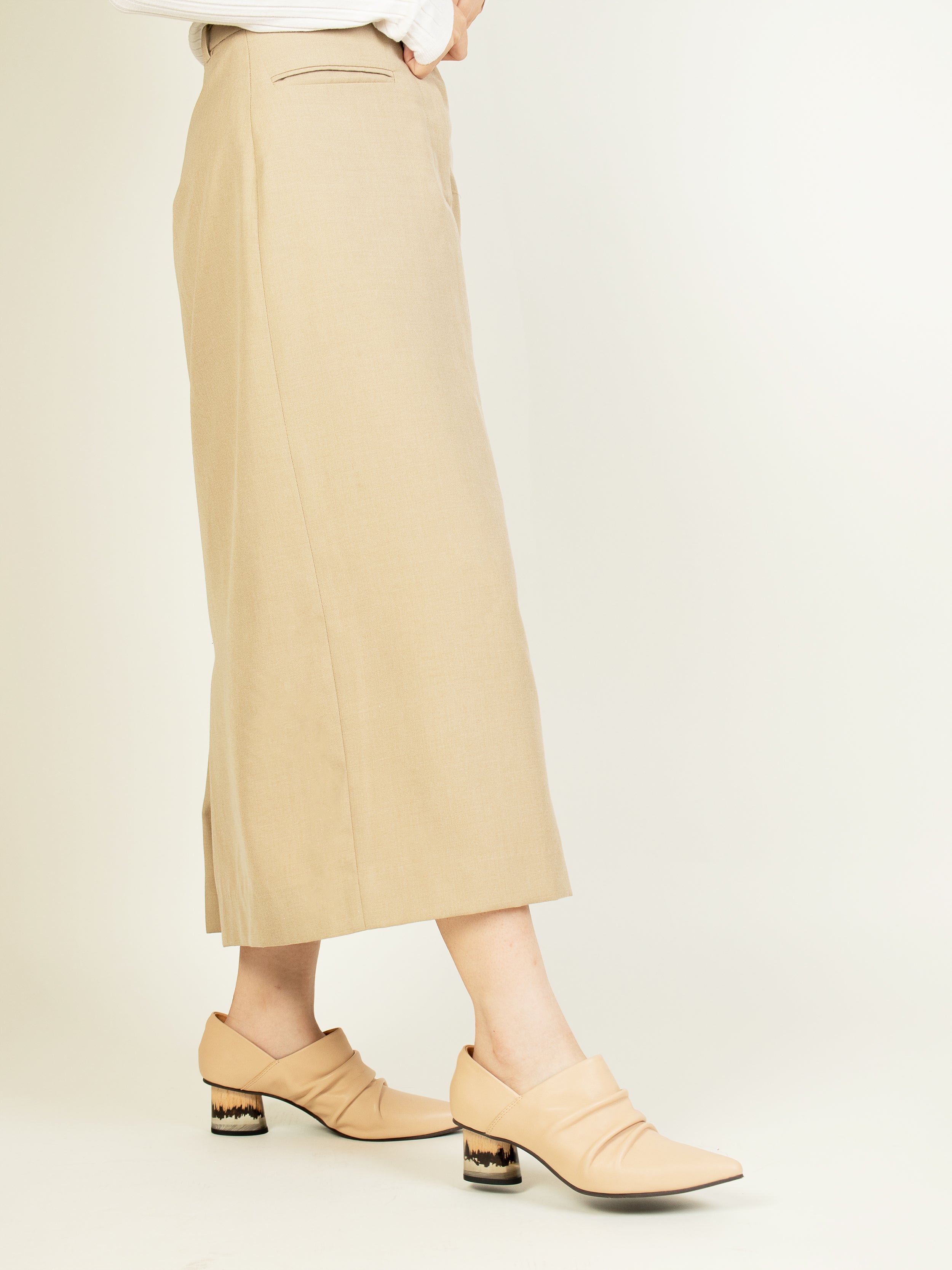 Draped Ground High-Heels