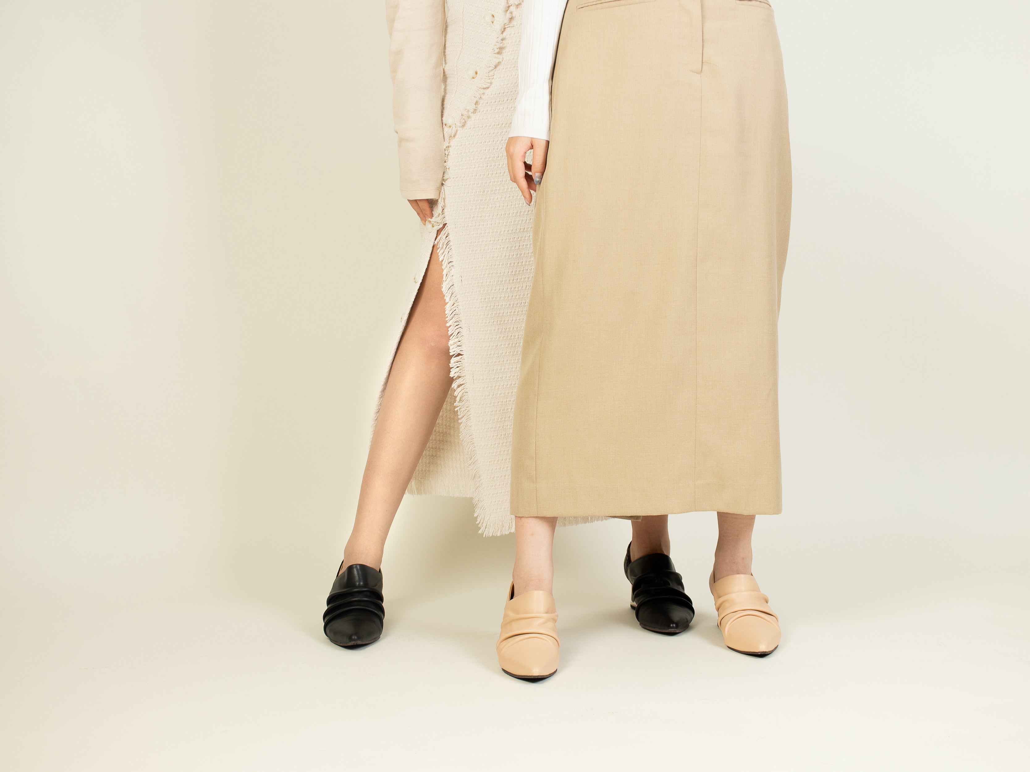 Draped Ground High-Heels