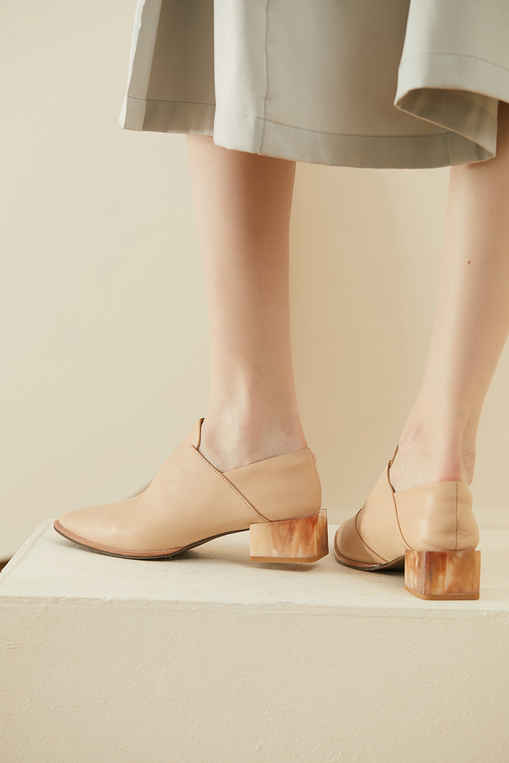 Marble-Heel Loafers