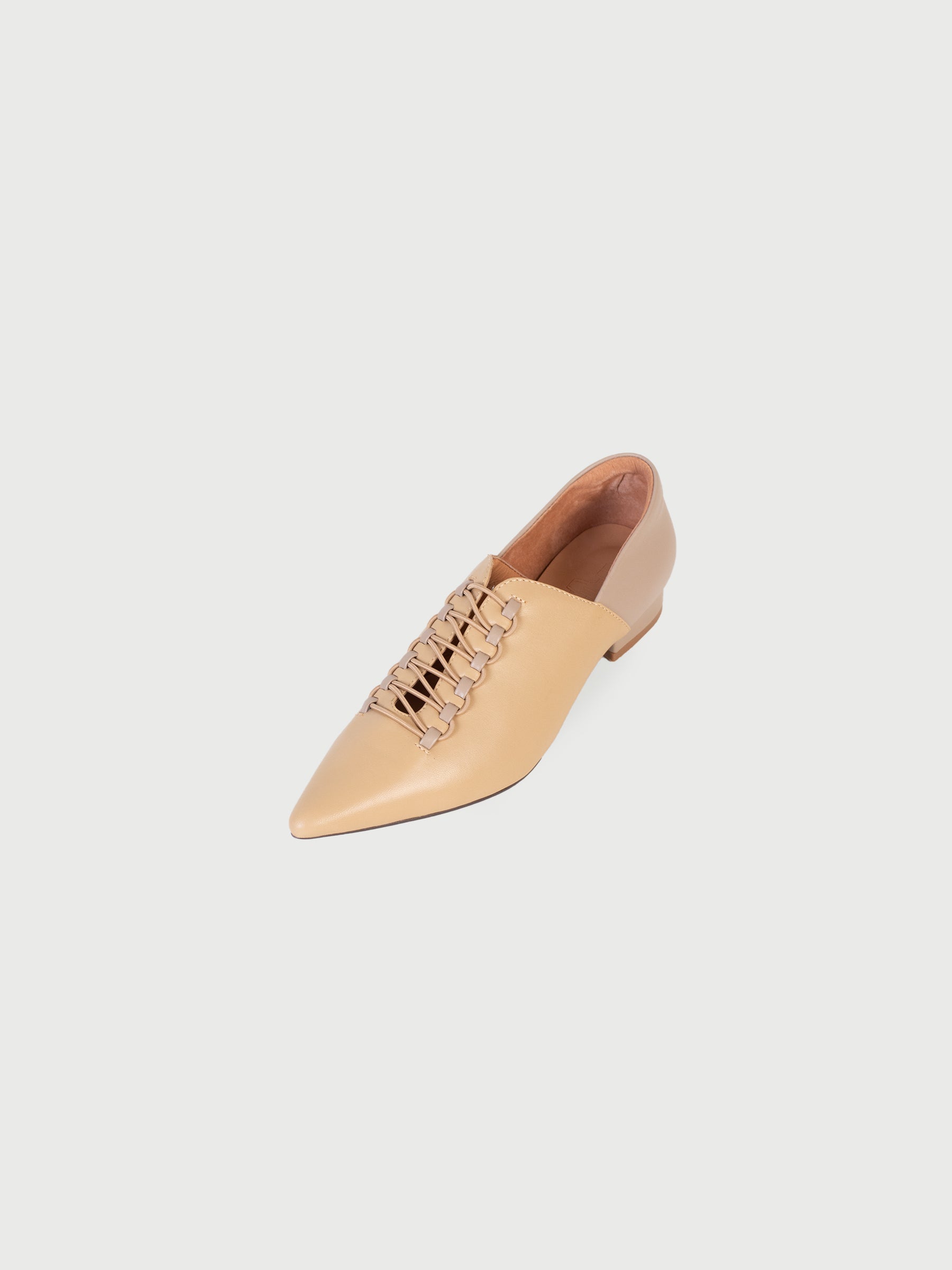 Eleanor.Pointed Zip-Zap String Flats