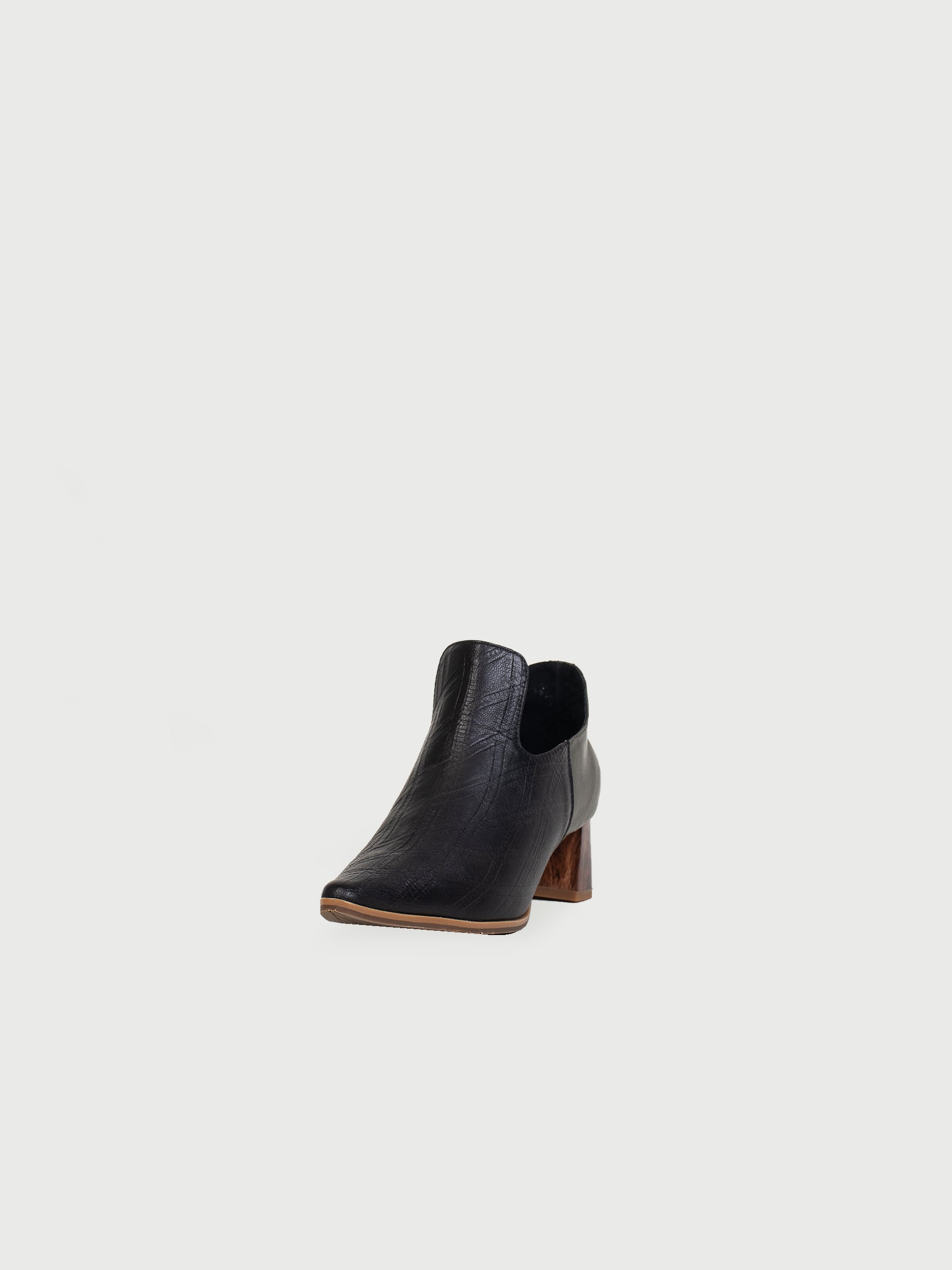 Pointed Marble-Heel Ankle Boots