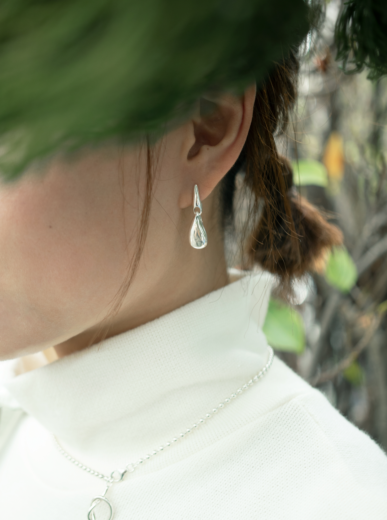 Silver Tears Drop Earrings