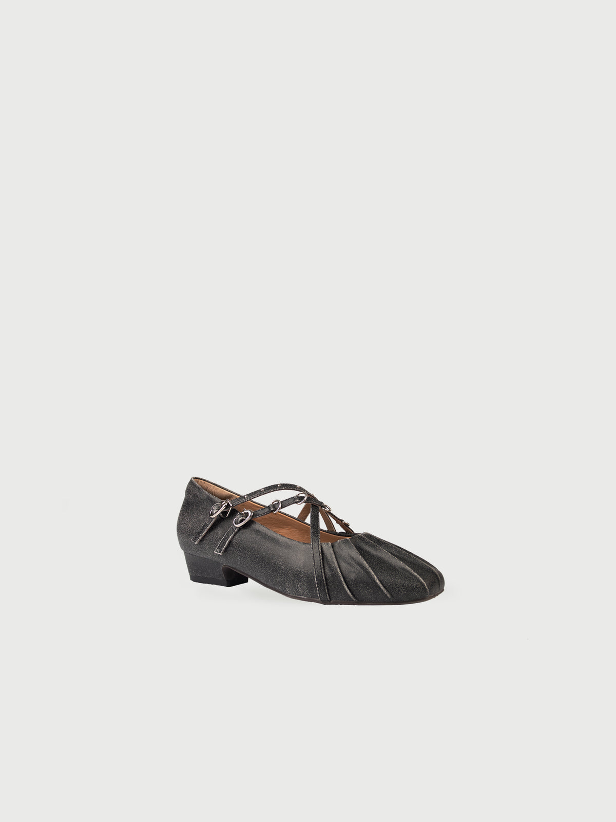 Aurora || Pleated Cross-Strap Mary Jane