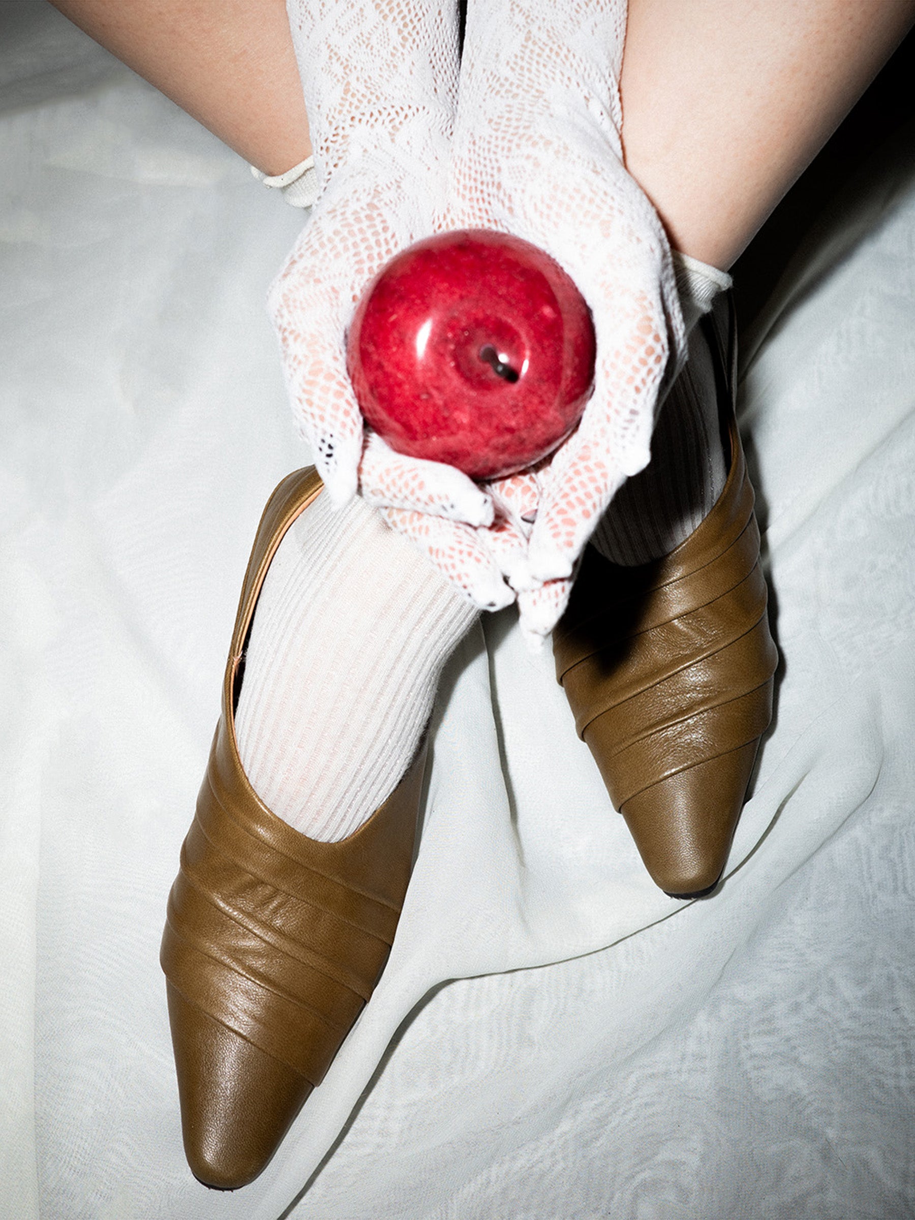 Trista || Pointed Toe Draped Marble Pump