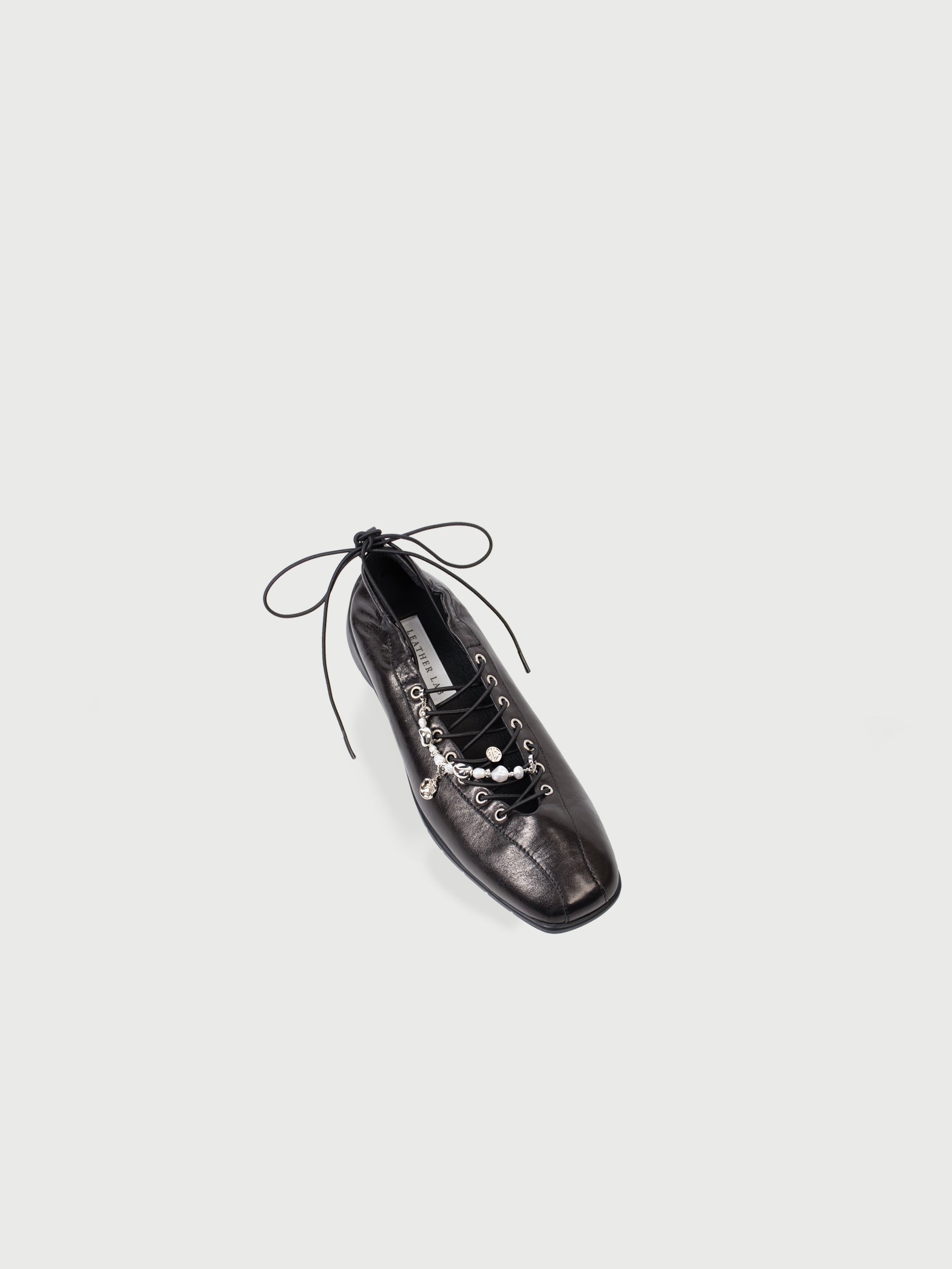 athenaeum(m.) x LEATHER LAB|| Nina ❈ Square Toe Lace-Up Leather Sneakerina