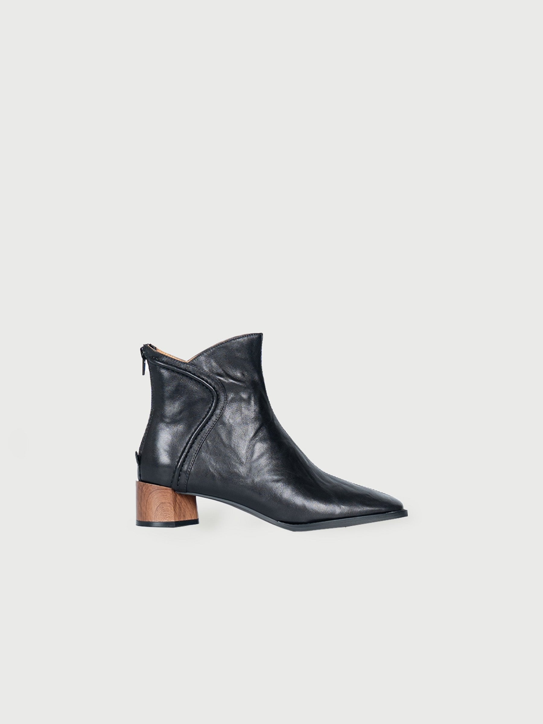 Élodie ♥ Square Toe Stitching Heeled Ankle Boots