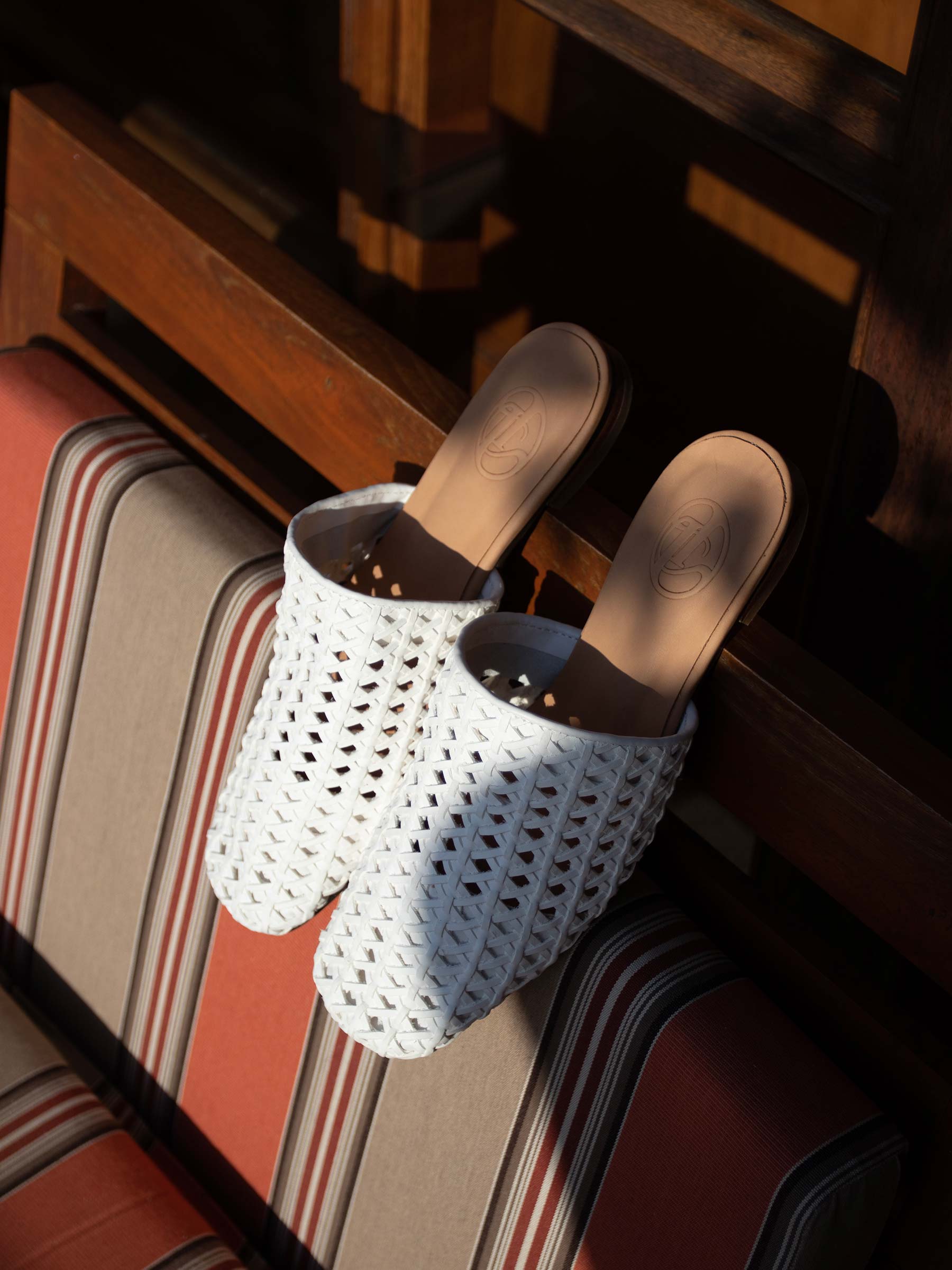Woven Leather Mules