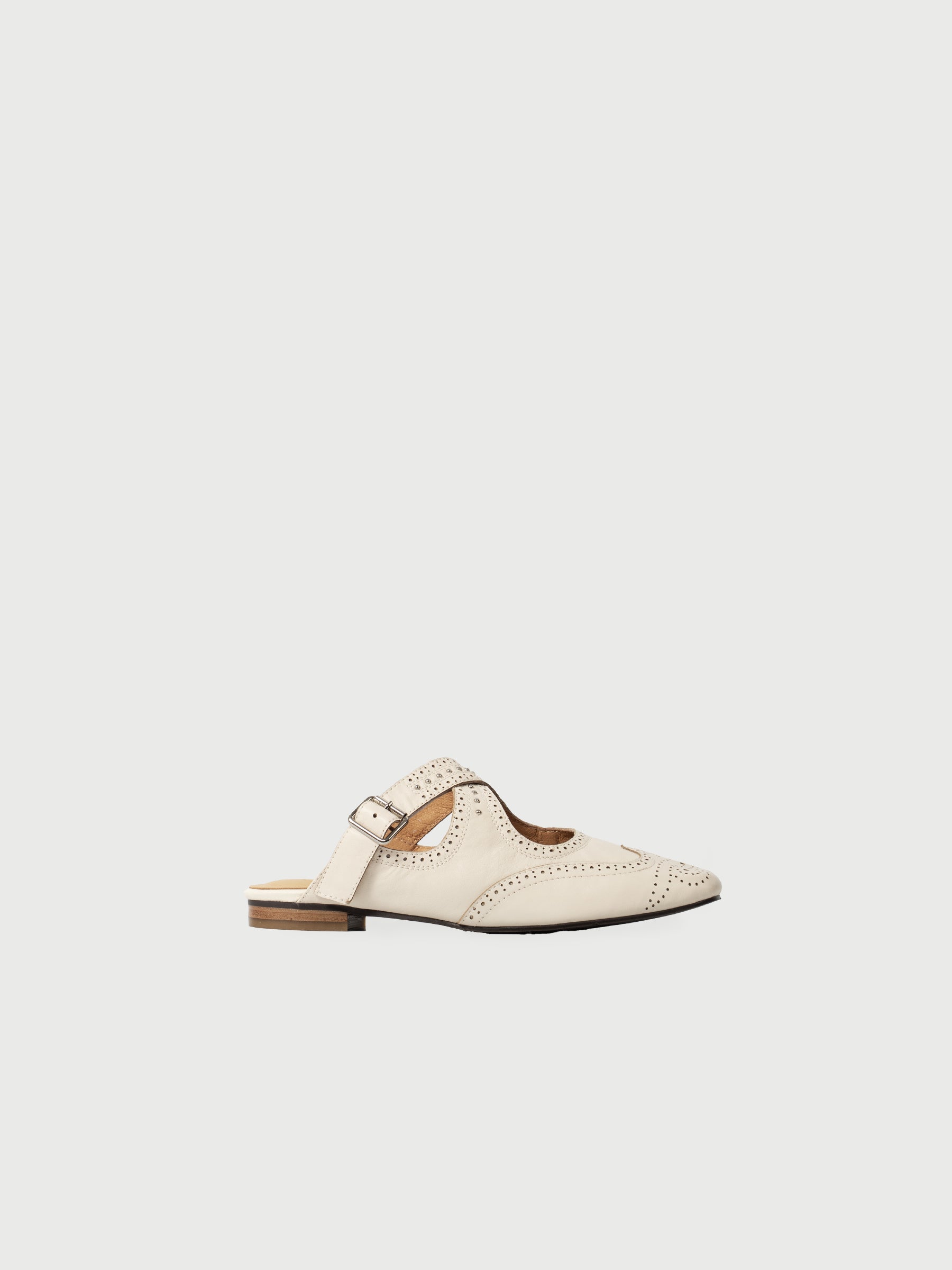 Joanne || Square-Toe Laser-cut Cross Strap Mules