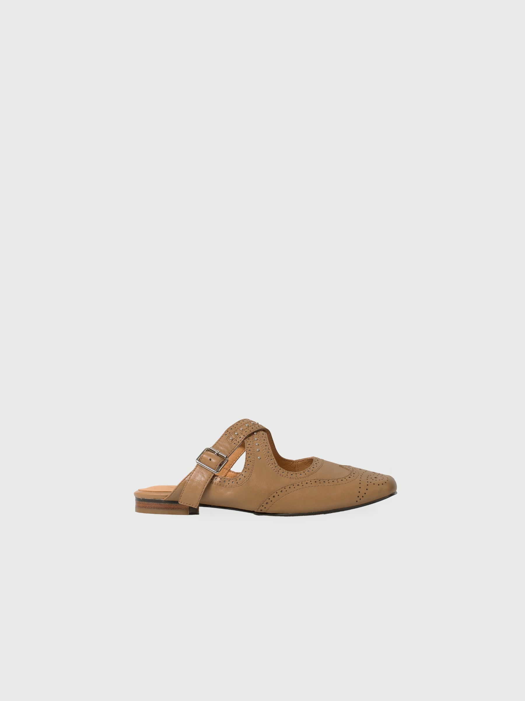 Joanne || Square-Toe Laser-cut Cross Strap Mules