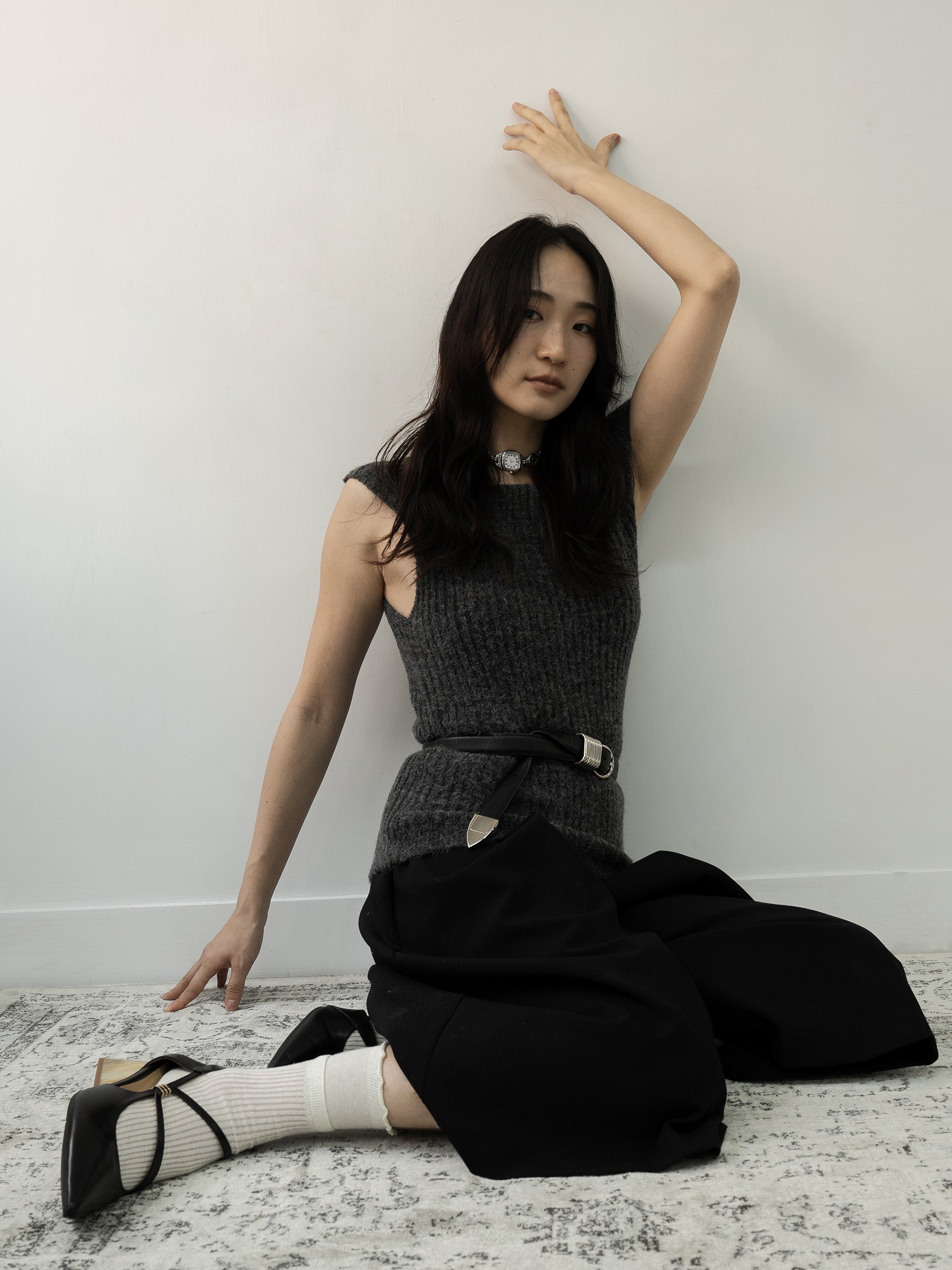 Talia || Pointed Toe Strappy Heels with Marble Block Heel