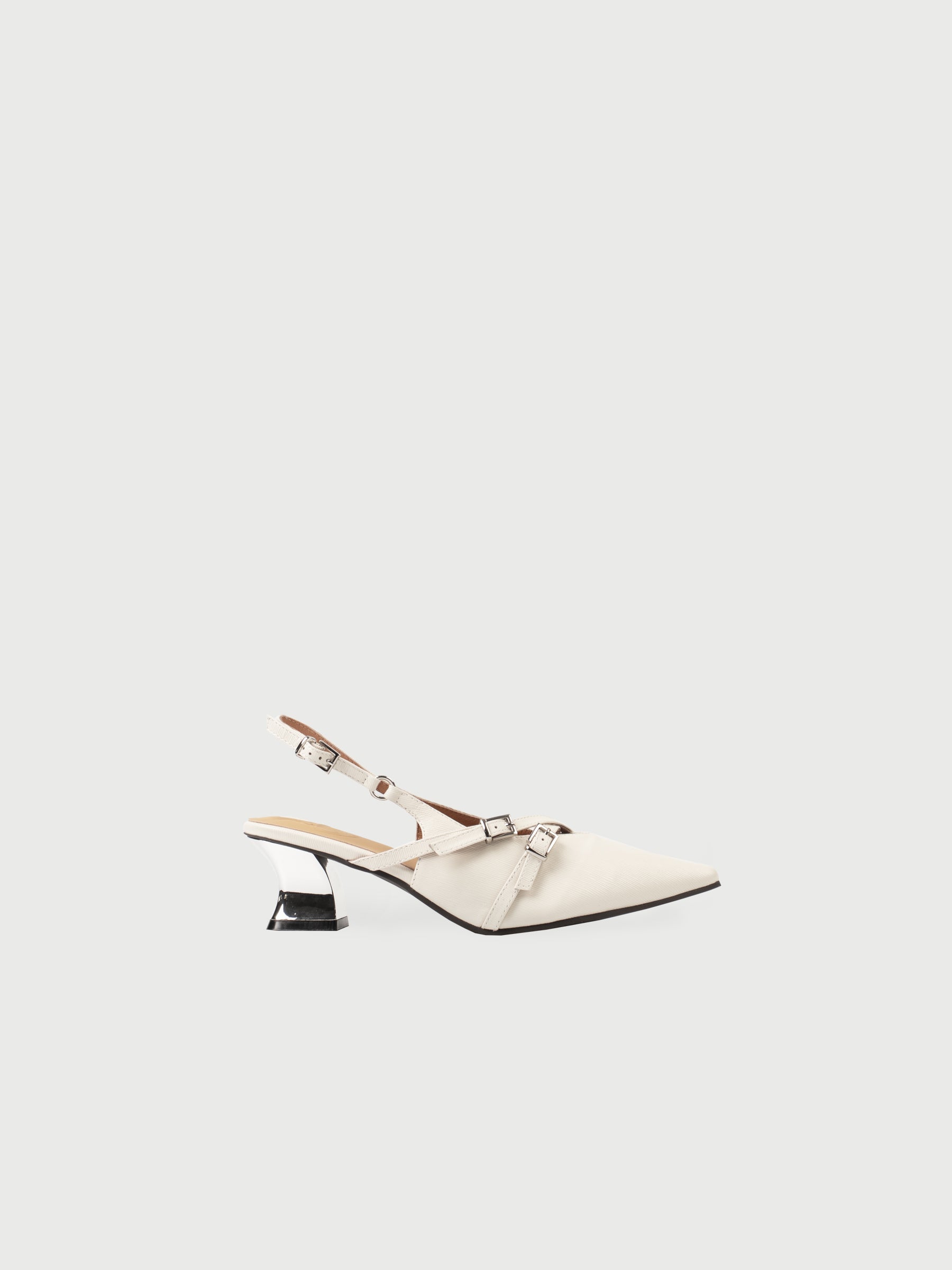 Morgan ． Pointed-Toe Crossover Strap Slingback