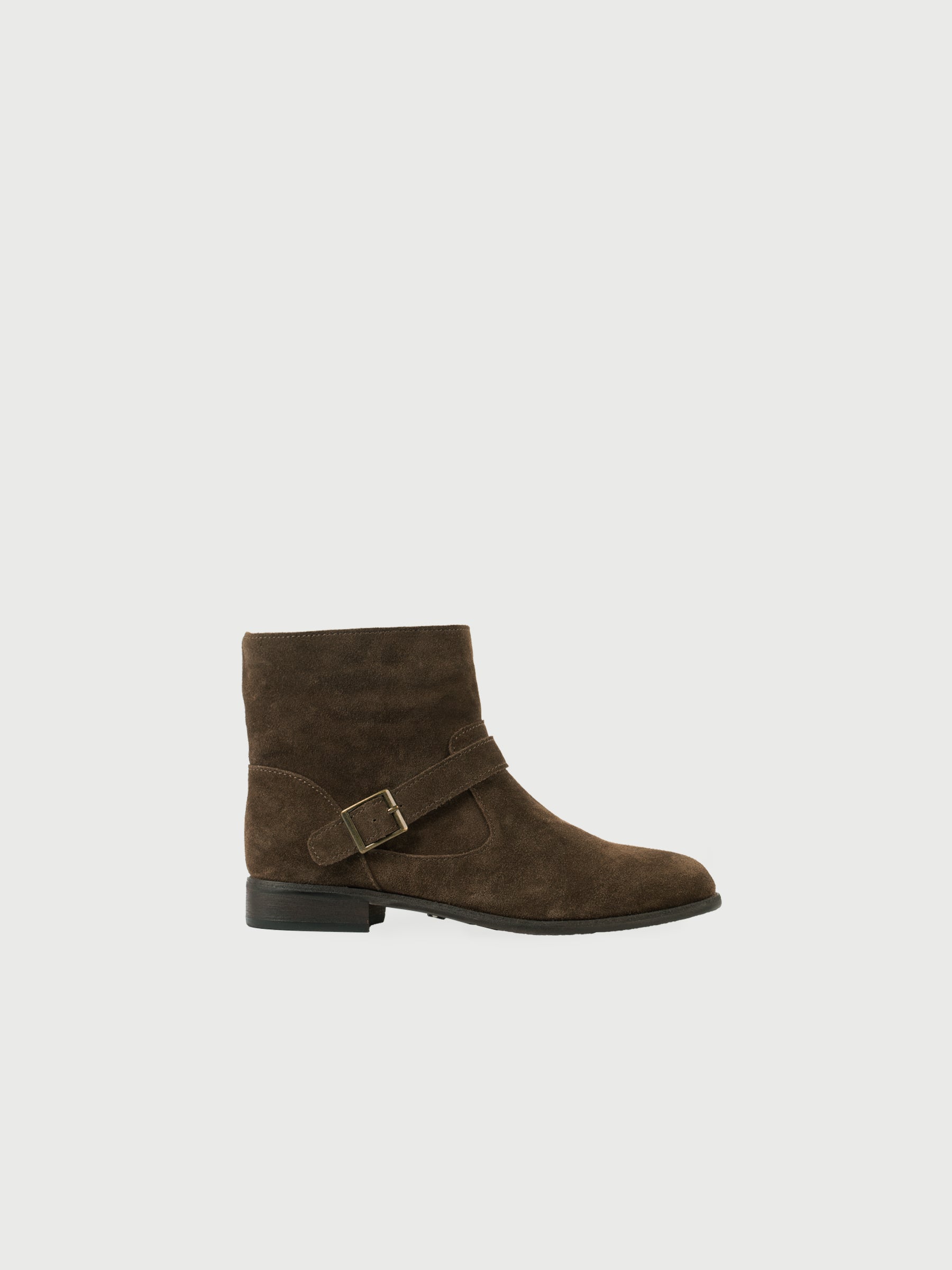 Kaolin || Round Toe Suede Ankle Boots