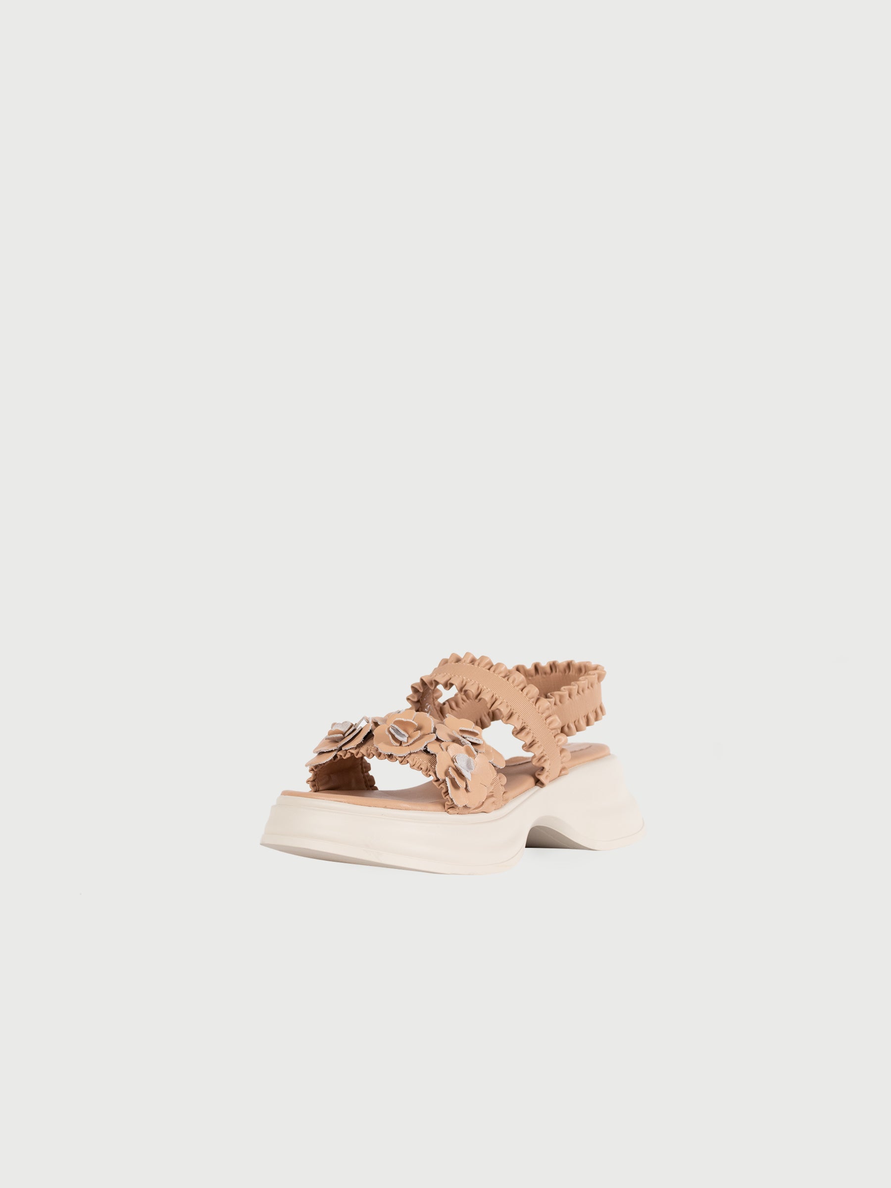 ✿ Cynthia x Leather Lab ✿ Flora • Flower Platform Sandals 花花厚底涼鞋