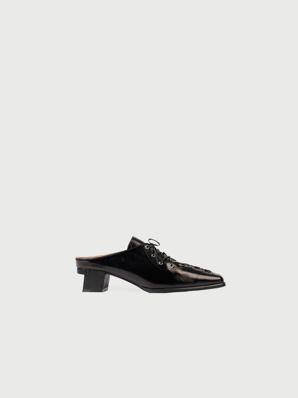 Freya・Square-Toe Lace-Up Mules