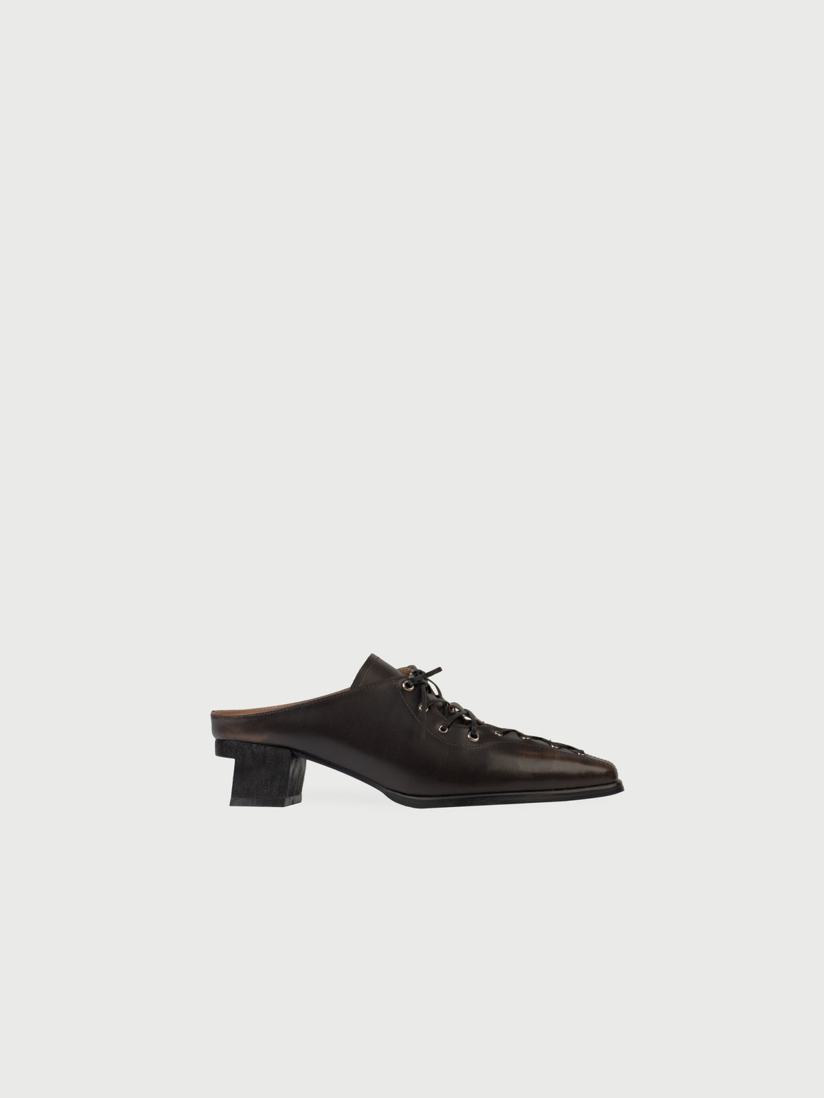 Freya・Square-Toe Lace-Up Mules