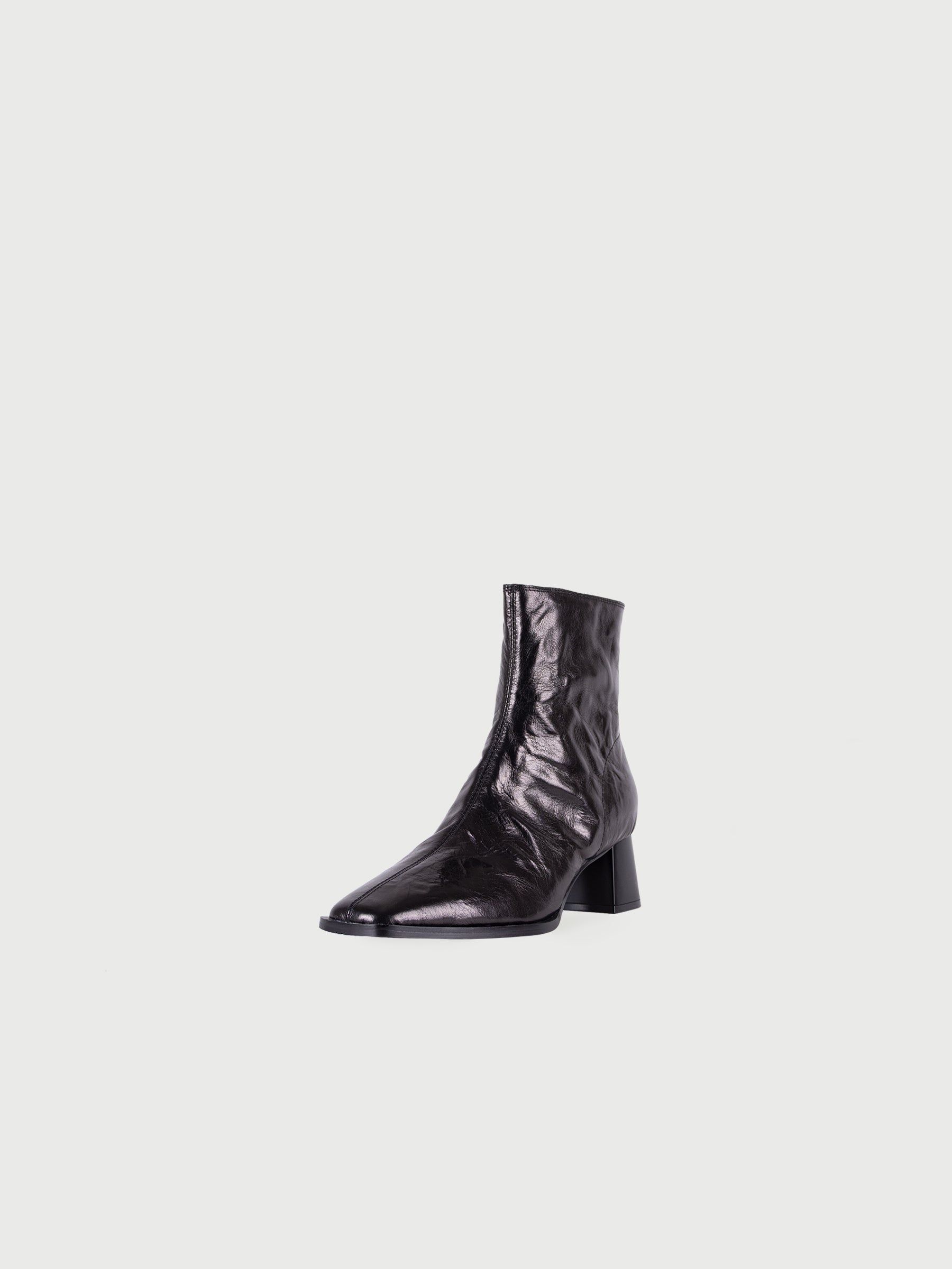 Square Toe Block Heel Leather Boots