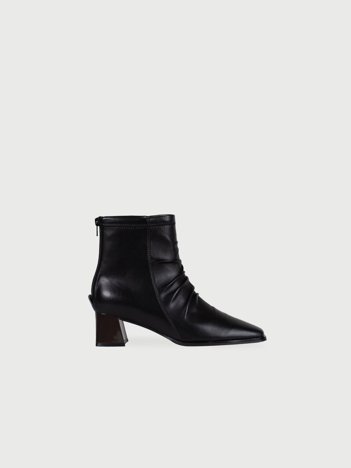 LEATHER LAB - Draped High Heel Leather Boots