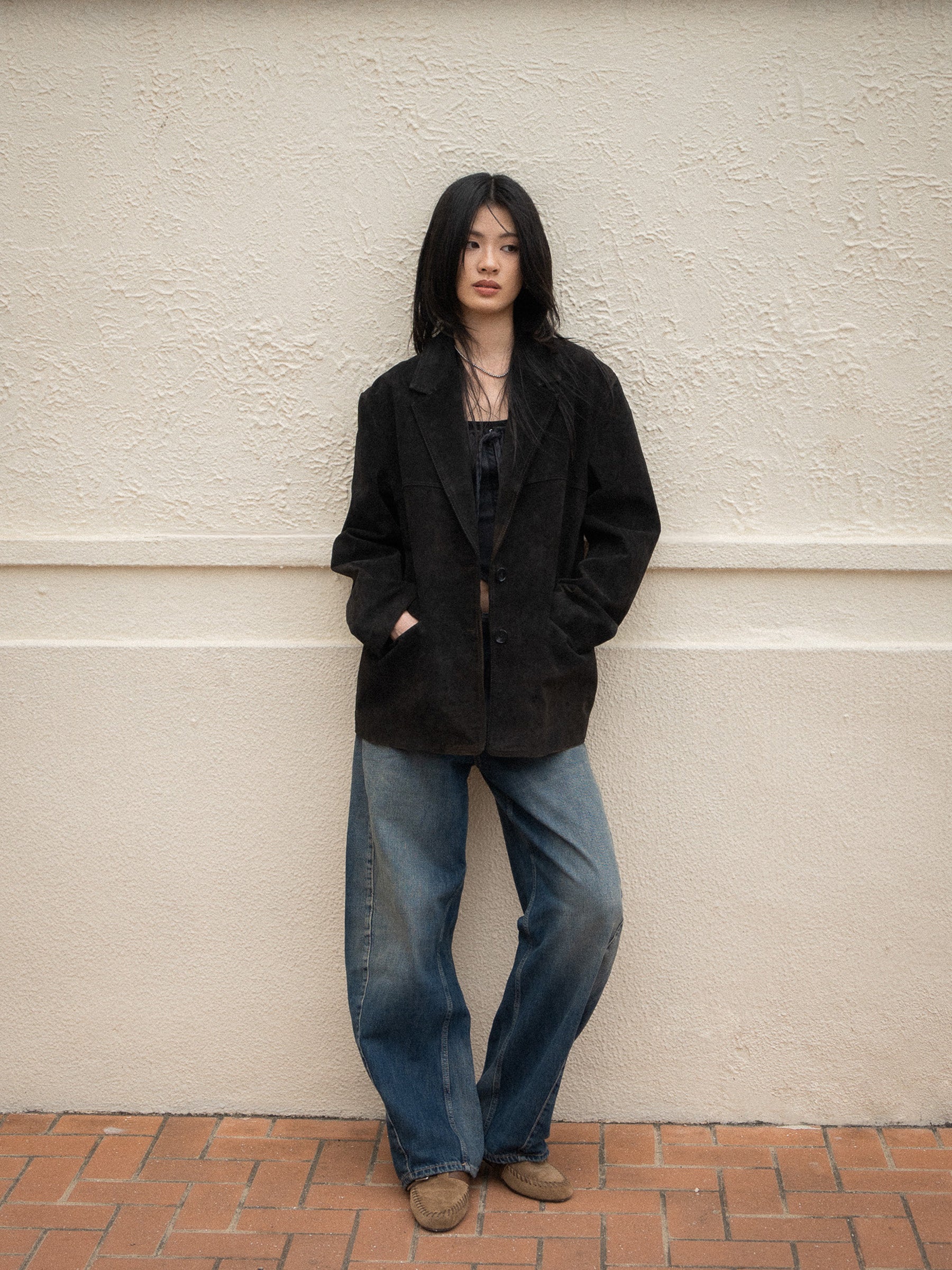 Kael・Rounded Toe Stitching Buckle Loafers