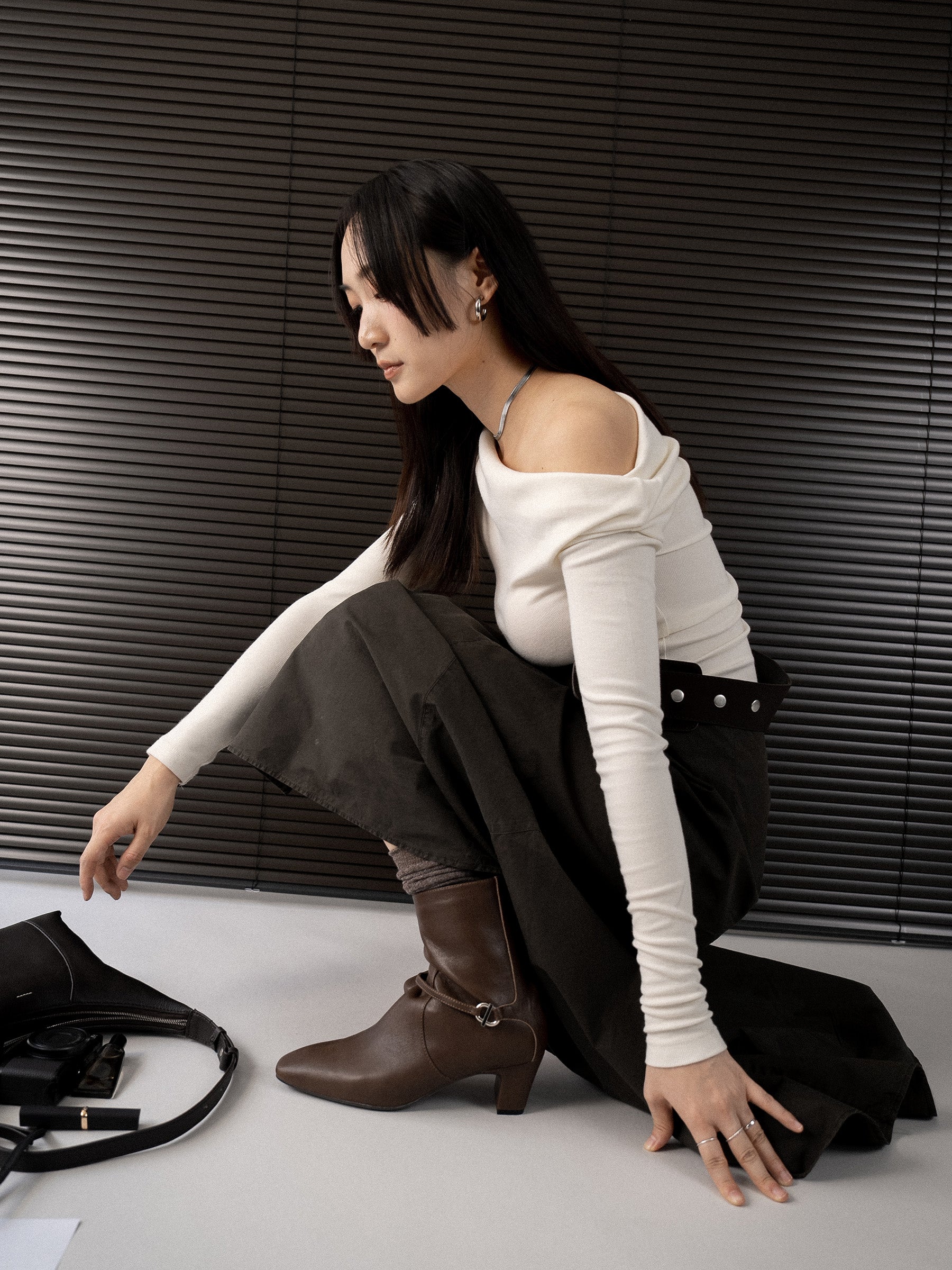 Rhaenyra || Square Toe Strap Decorated Ankle Boots