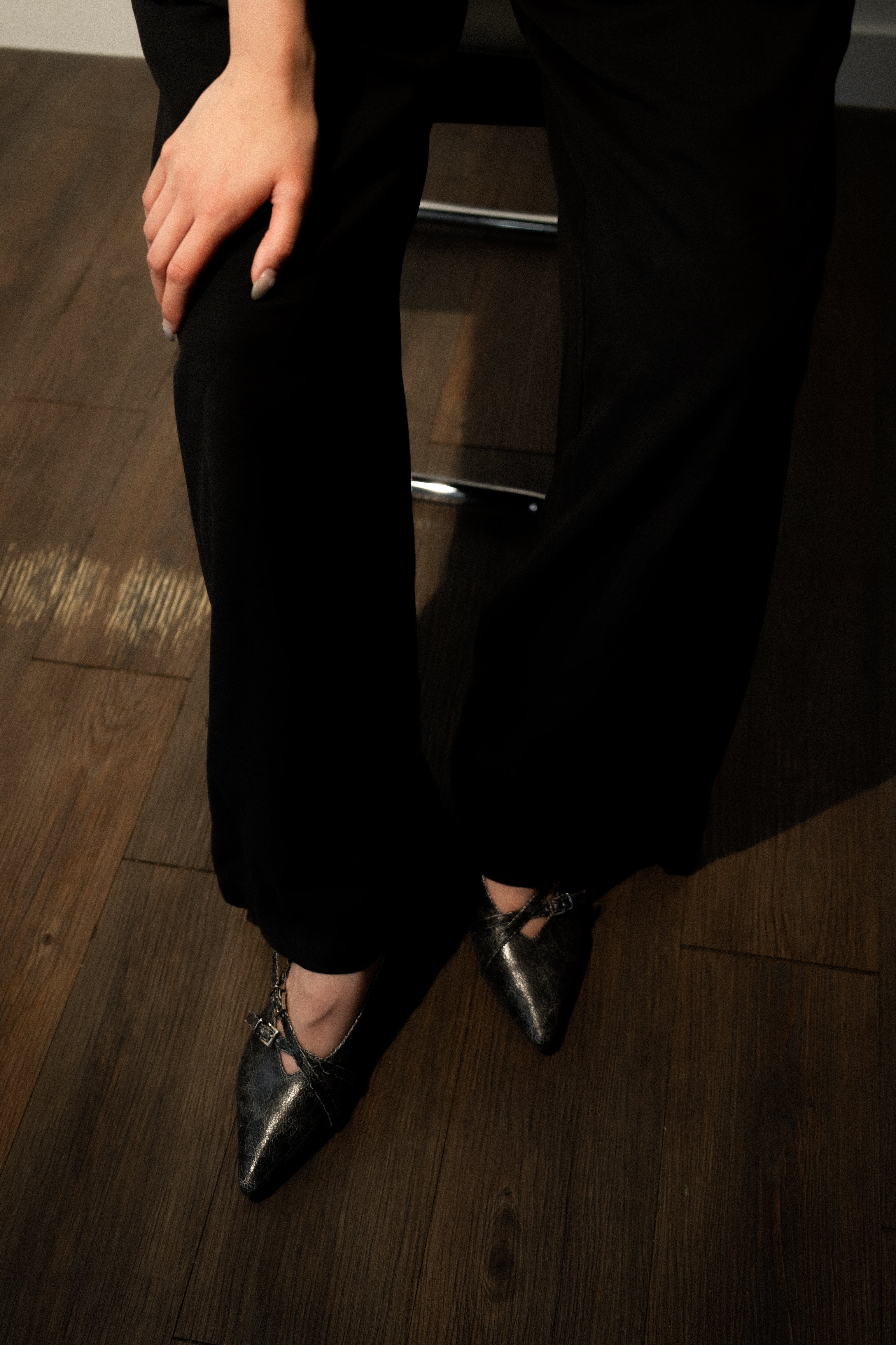 Morgan ◈ Pointed-Toe Crossover Strap Slingback