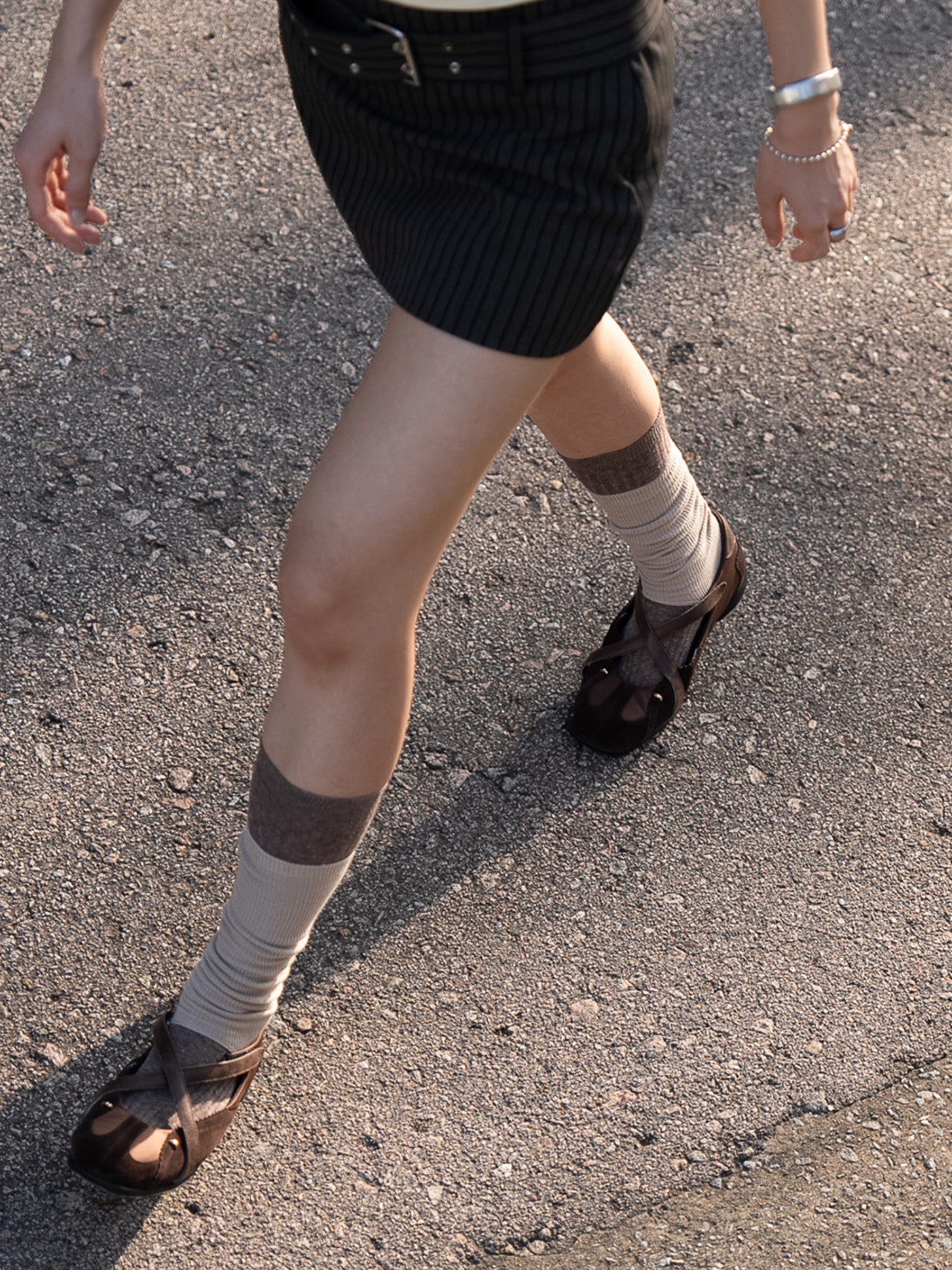 Theia・Squared Toe Cross Strap Mary Jane Sneakerina