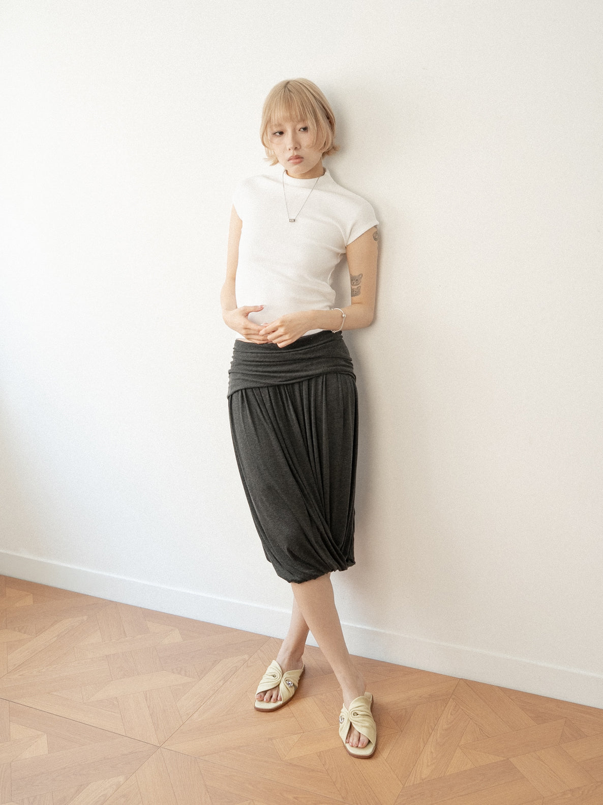 Petra・Draped Metal Knot Sandals