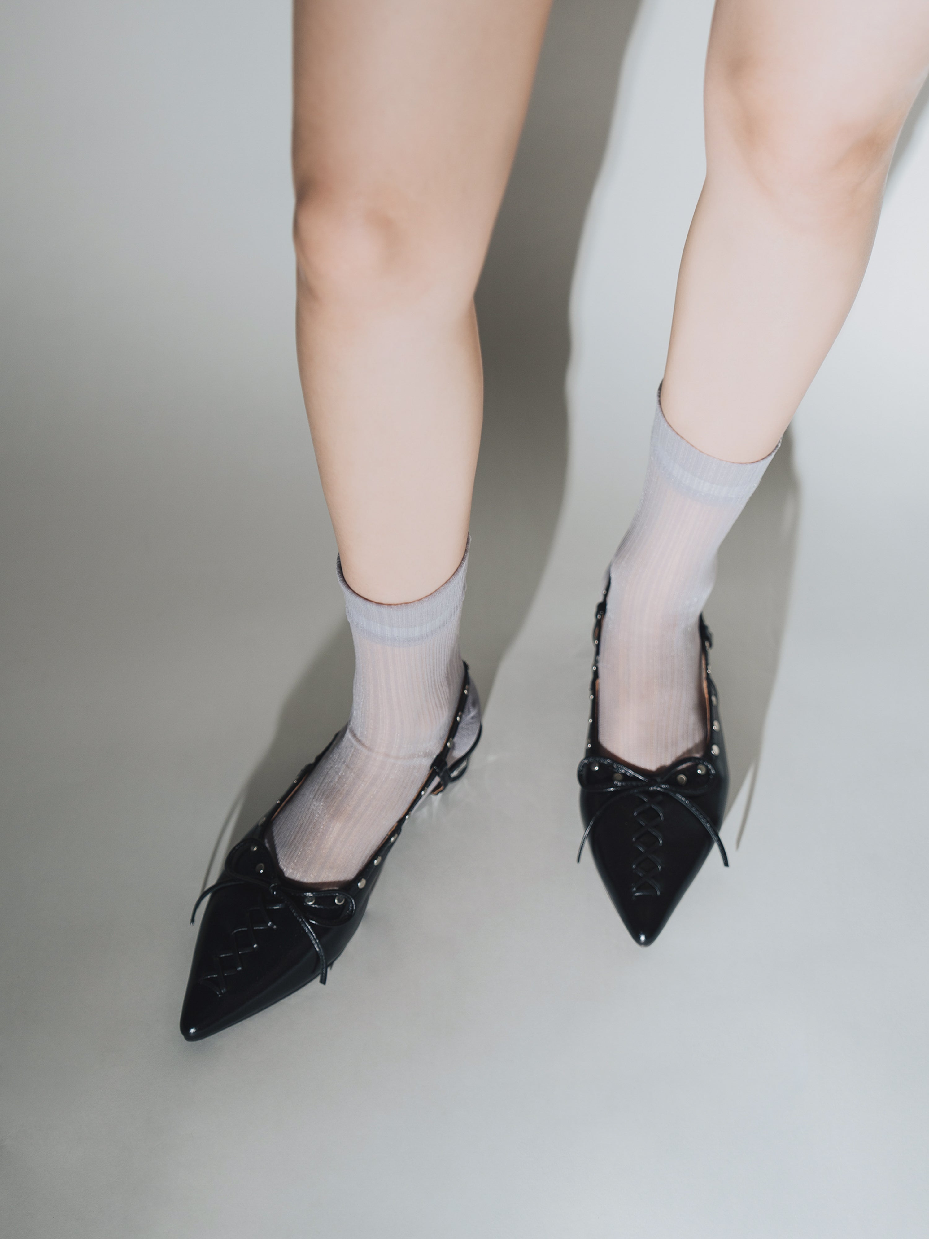 Cerys 𖠁 Pointed Toe Ballerina Metal Heel Sling Back