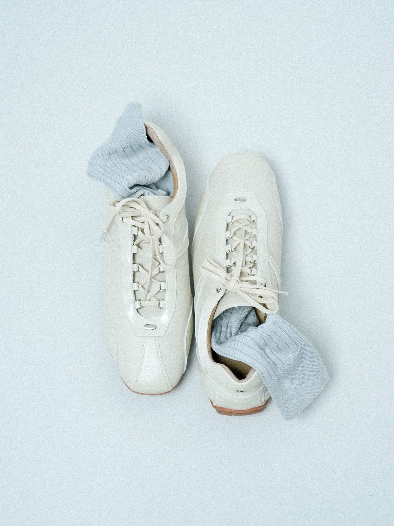 Clementine・Unisex Square Toe Patchwork Derby Sneakers