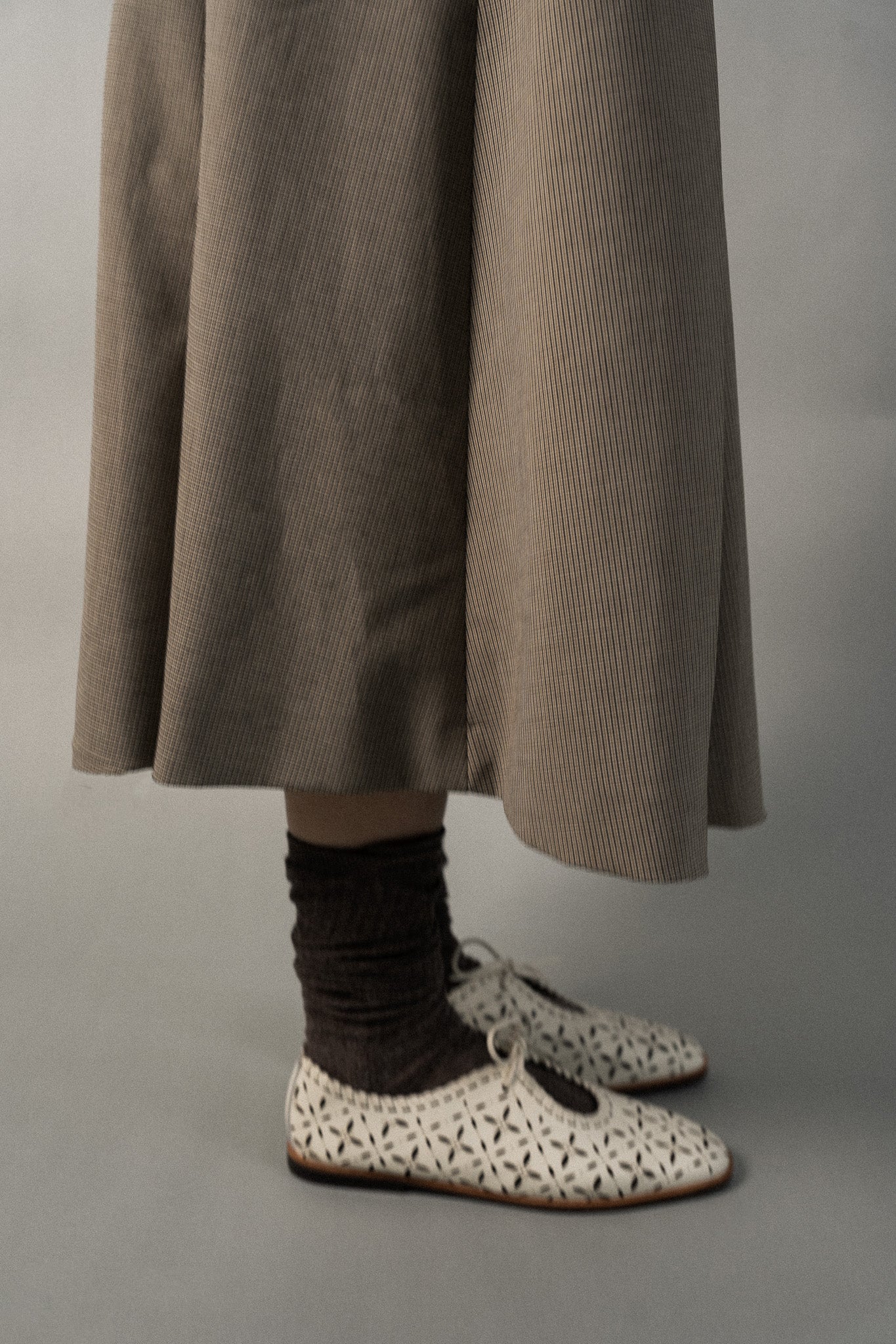 Aviva ◈ Laser-cut Lace-up Flats