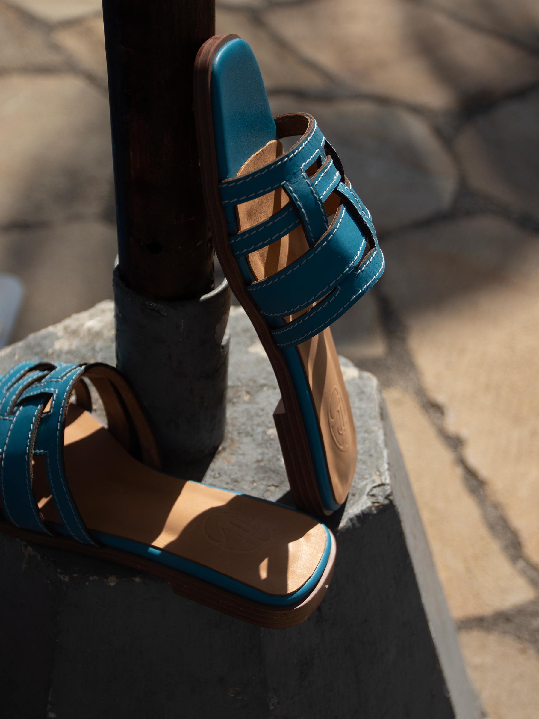 Square-Toe Strappy Sandals