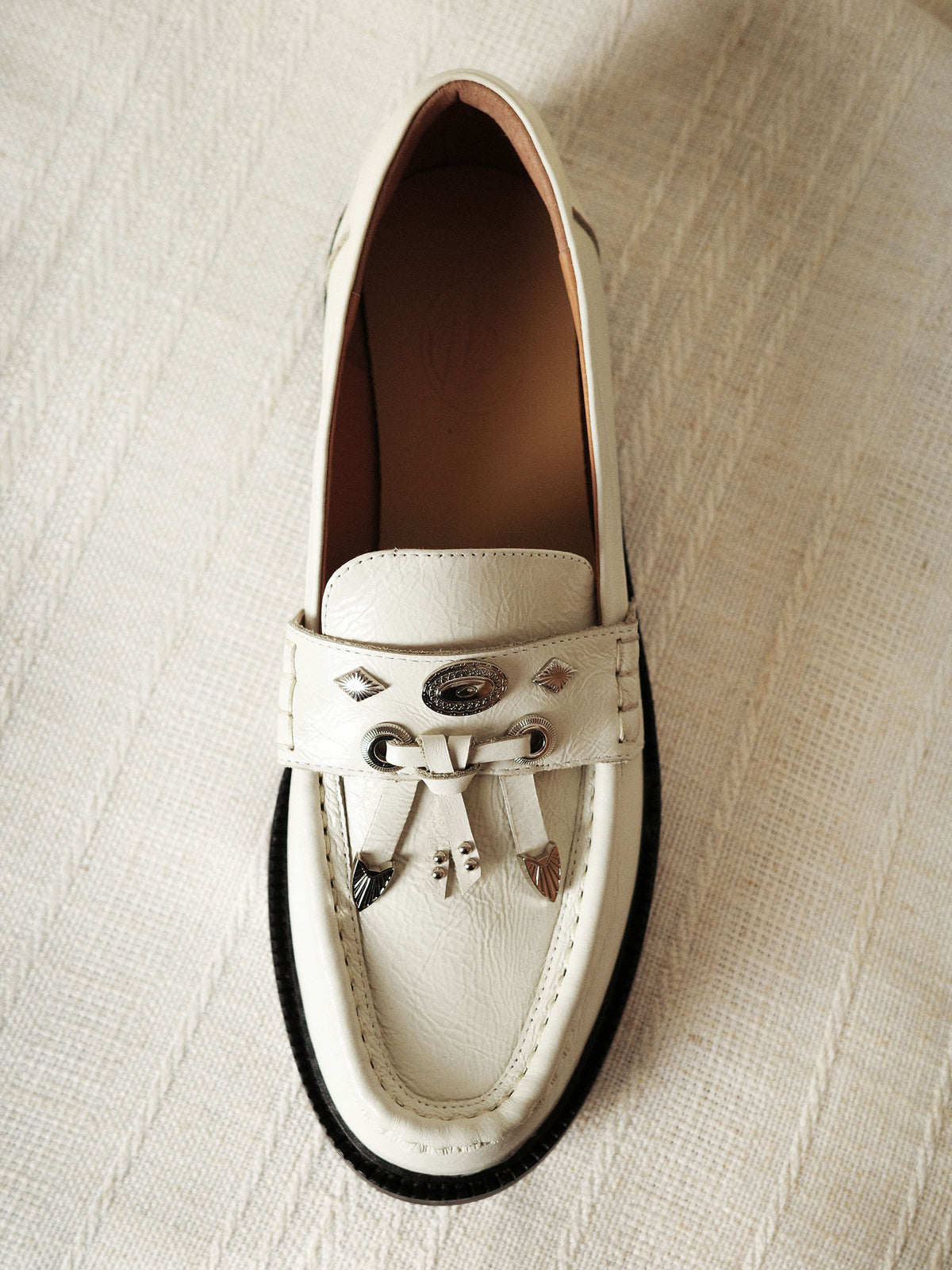 Greta・ Western Embellished Penny Loafers