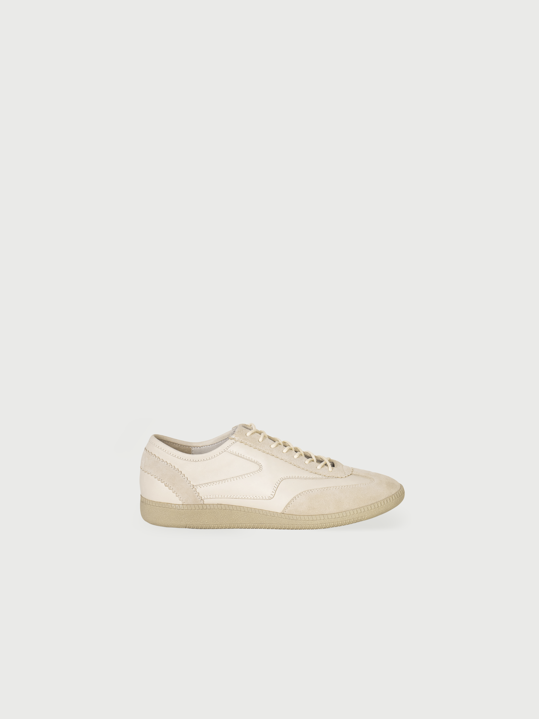 Suede Mixed-Leather Sneakers