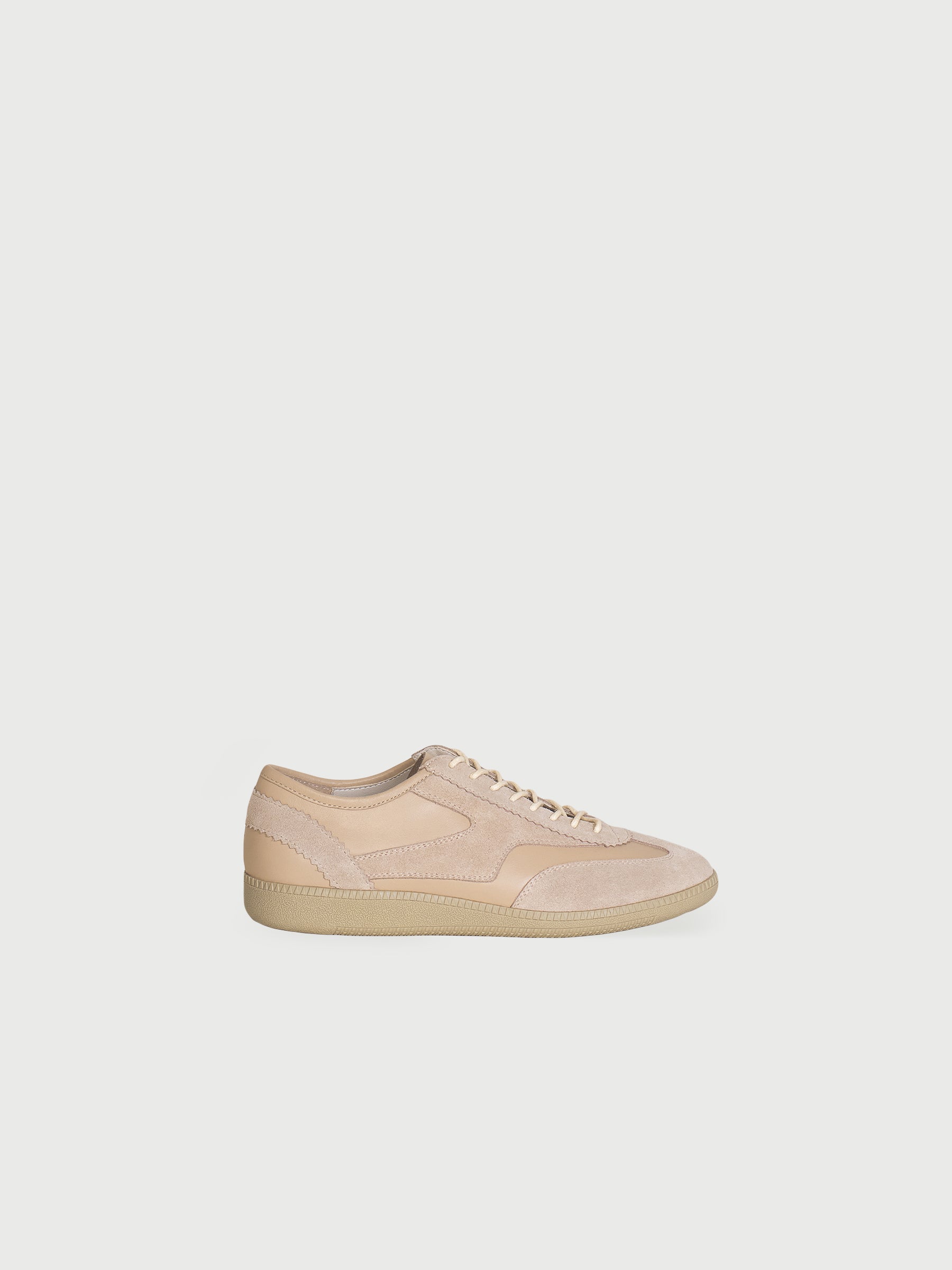 Suede Mixed-Leather Sneakers