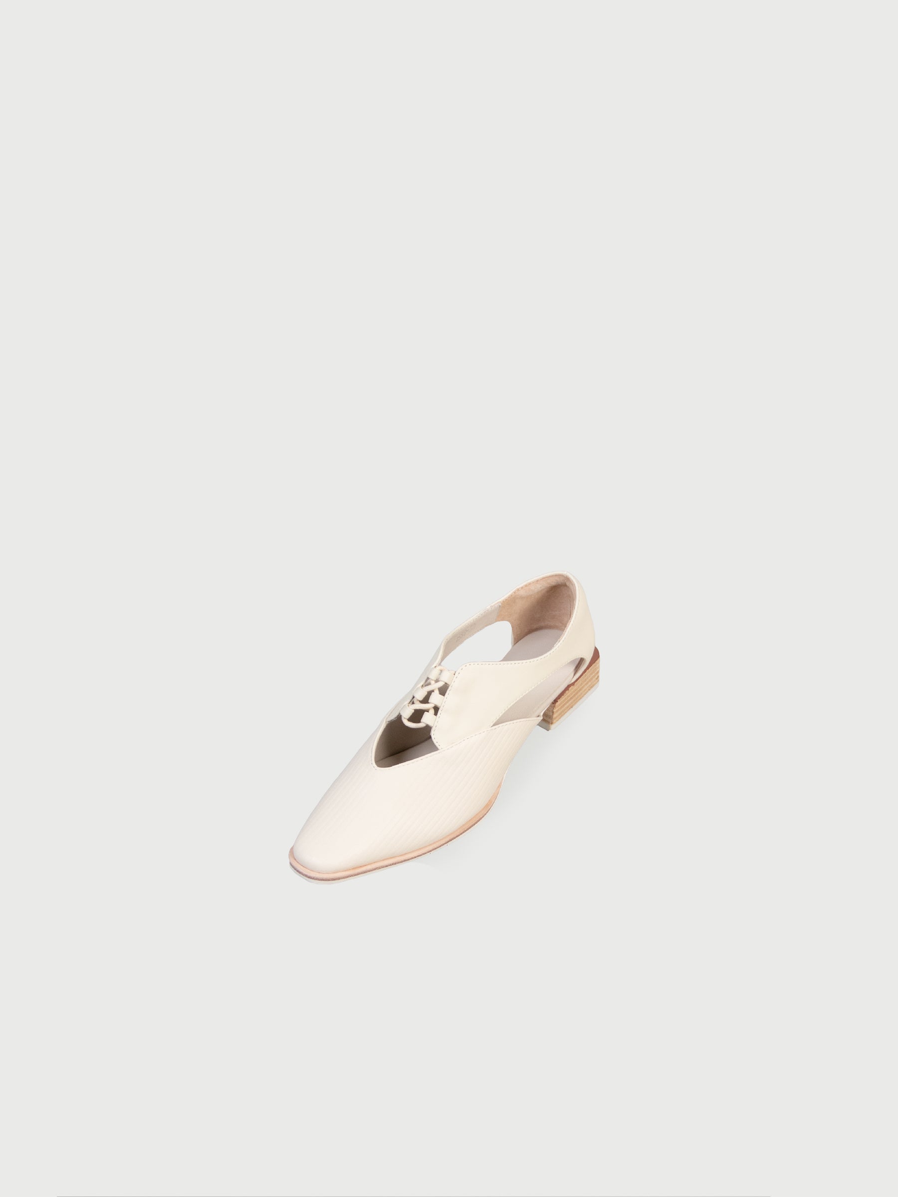 Lace-Up Open-Shank Almond Loafers