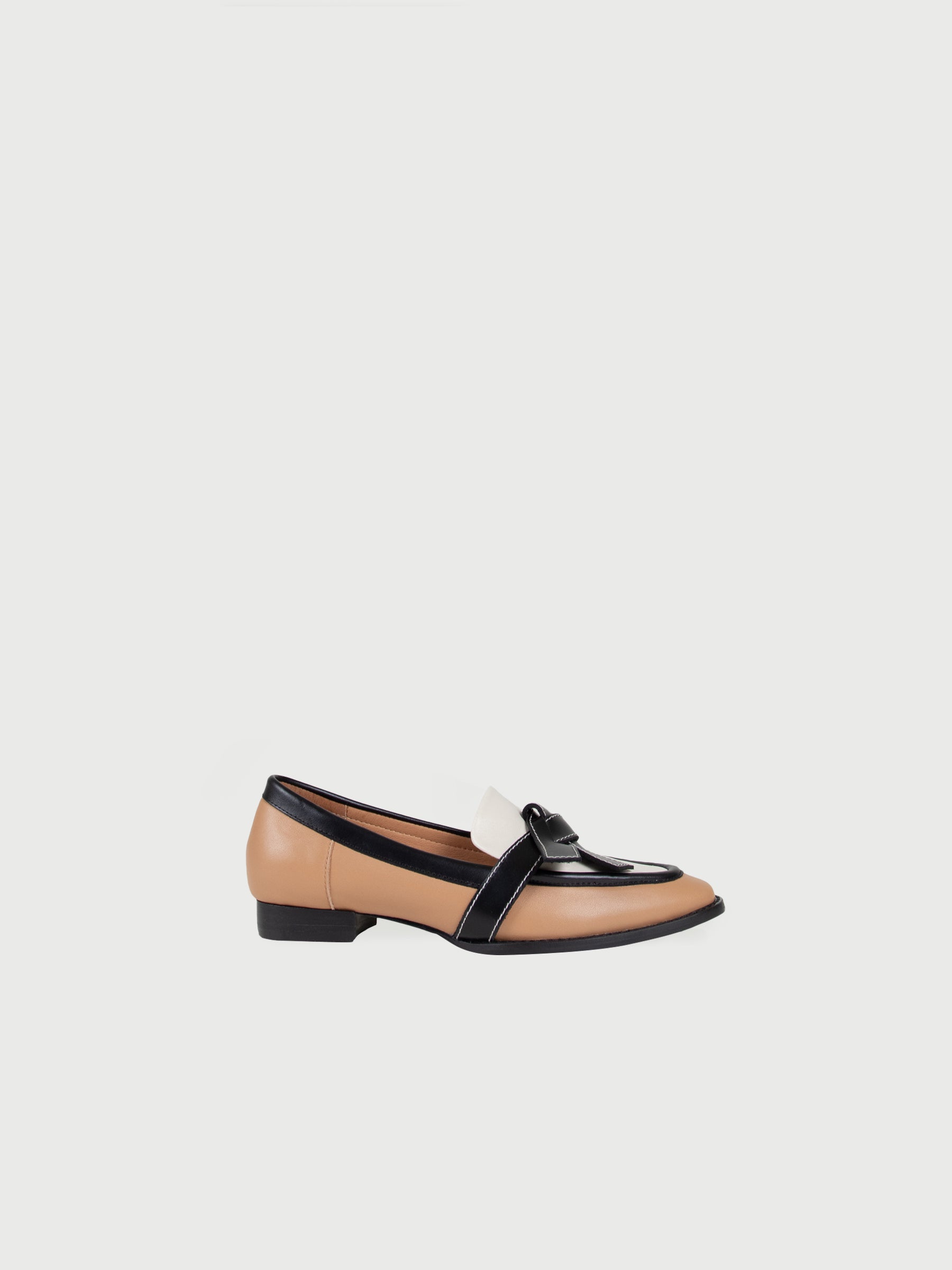 Almond-Toe Cross-Strap Loafers