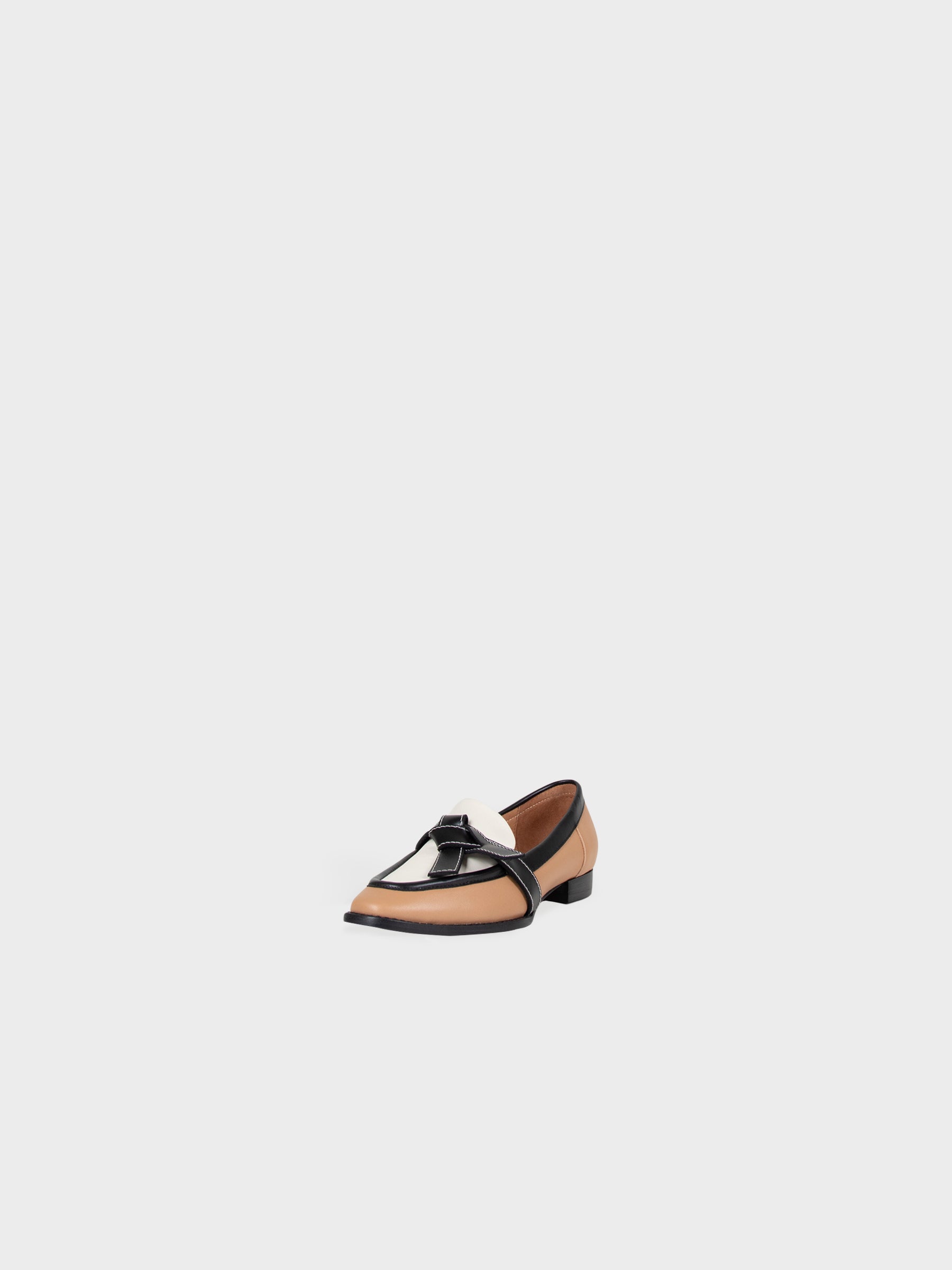 Almond-Toe Cross-Strap Loafers