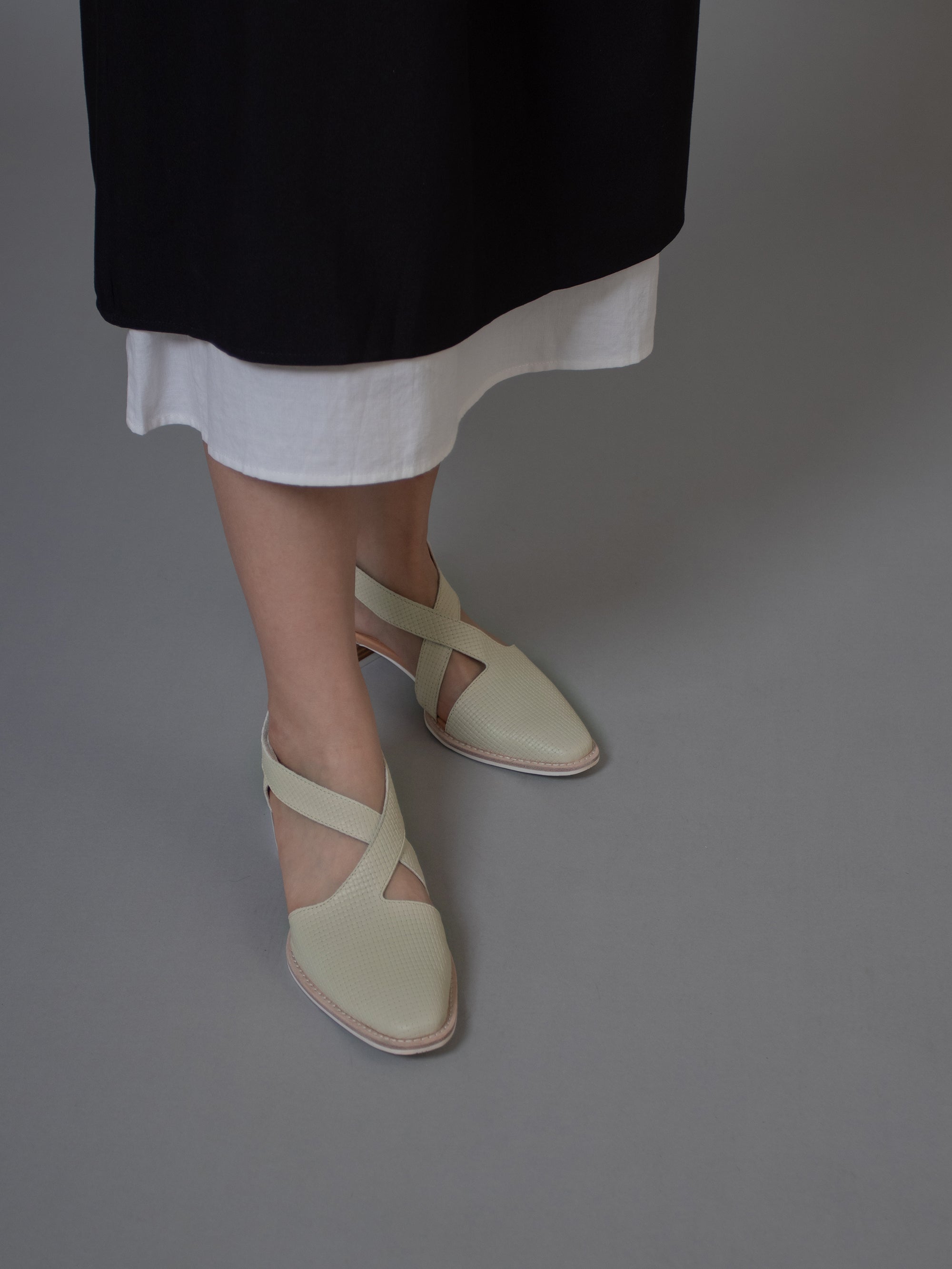 Almond-Toe Velcro-Strap Loafers